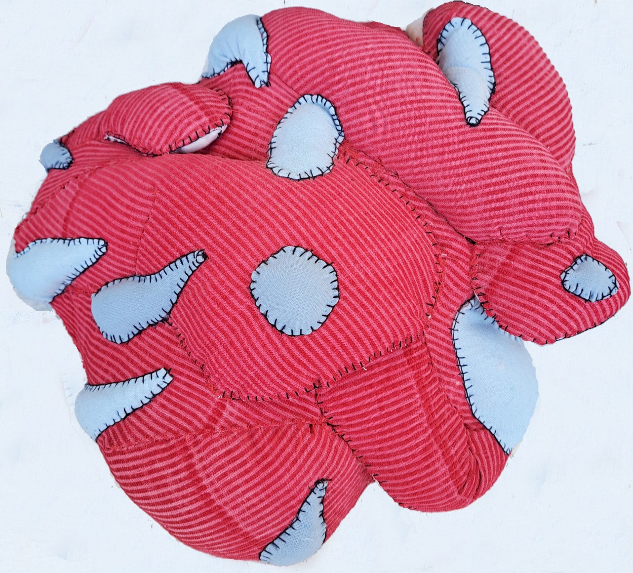 Abstract textile sculpture by Nava Lubelski