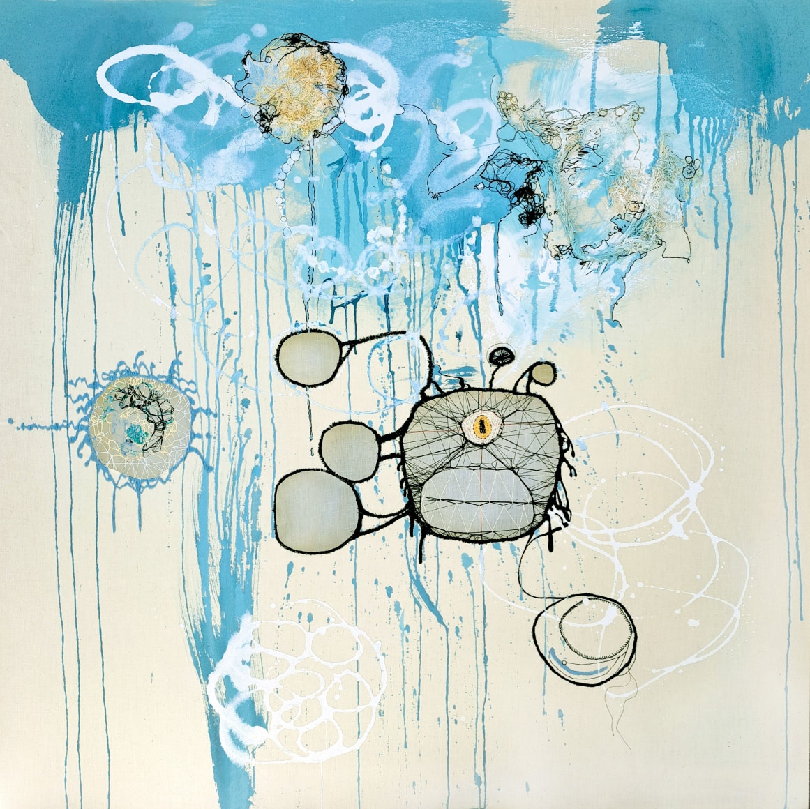 Abstract textile work by Nava Lubelski