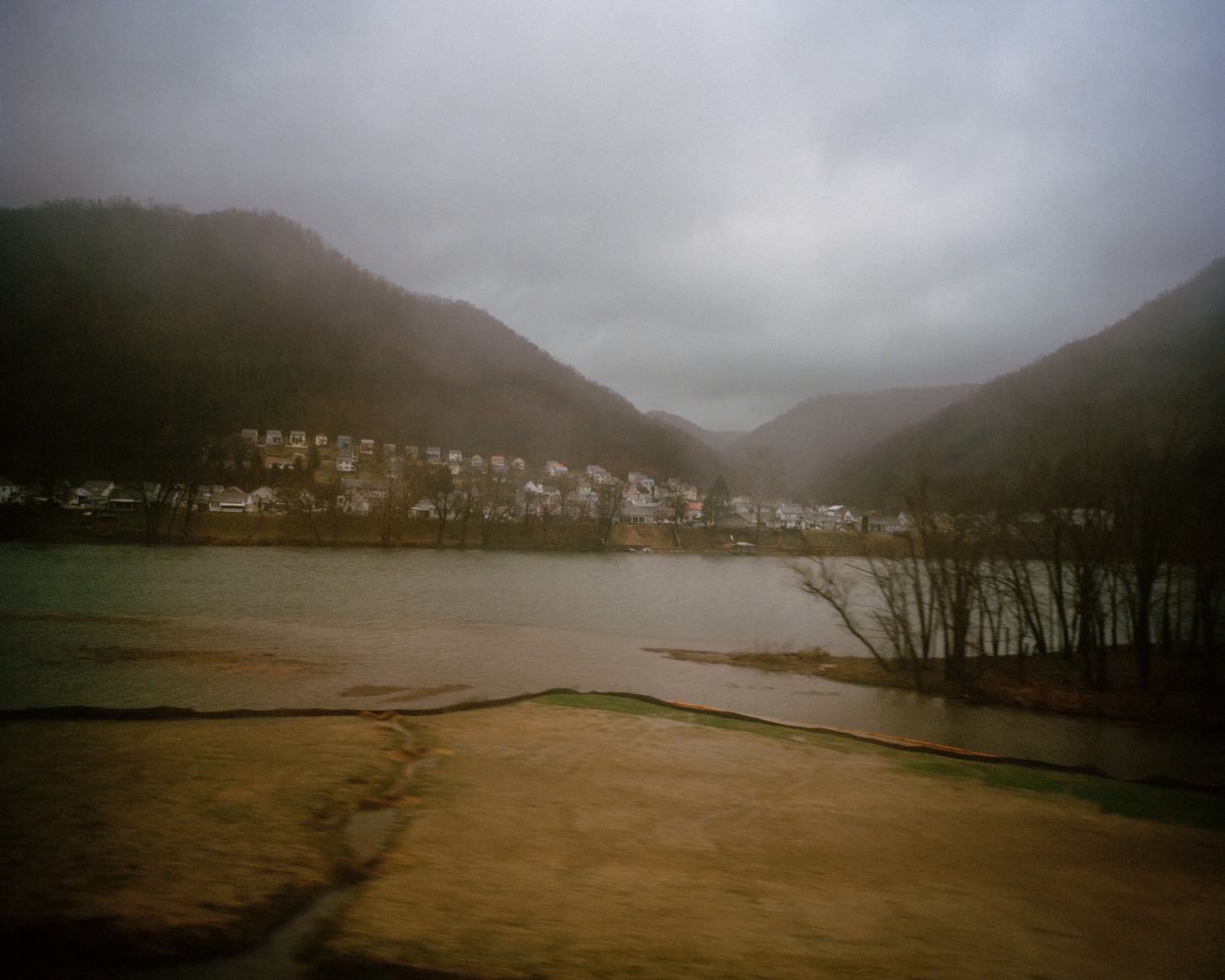 Dreamy landscape from train window, by McNair Evans