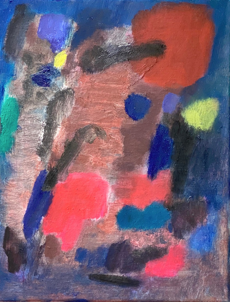 Abstract oil on canvas painting by An Hoang