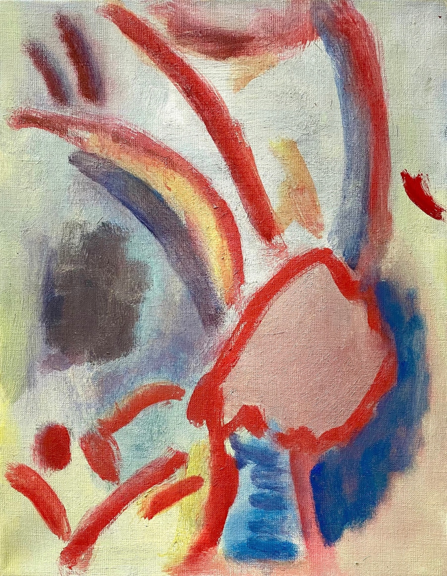 Abstract oil on canvas painting by An Hoang