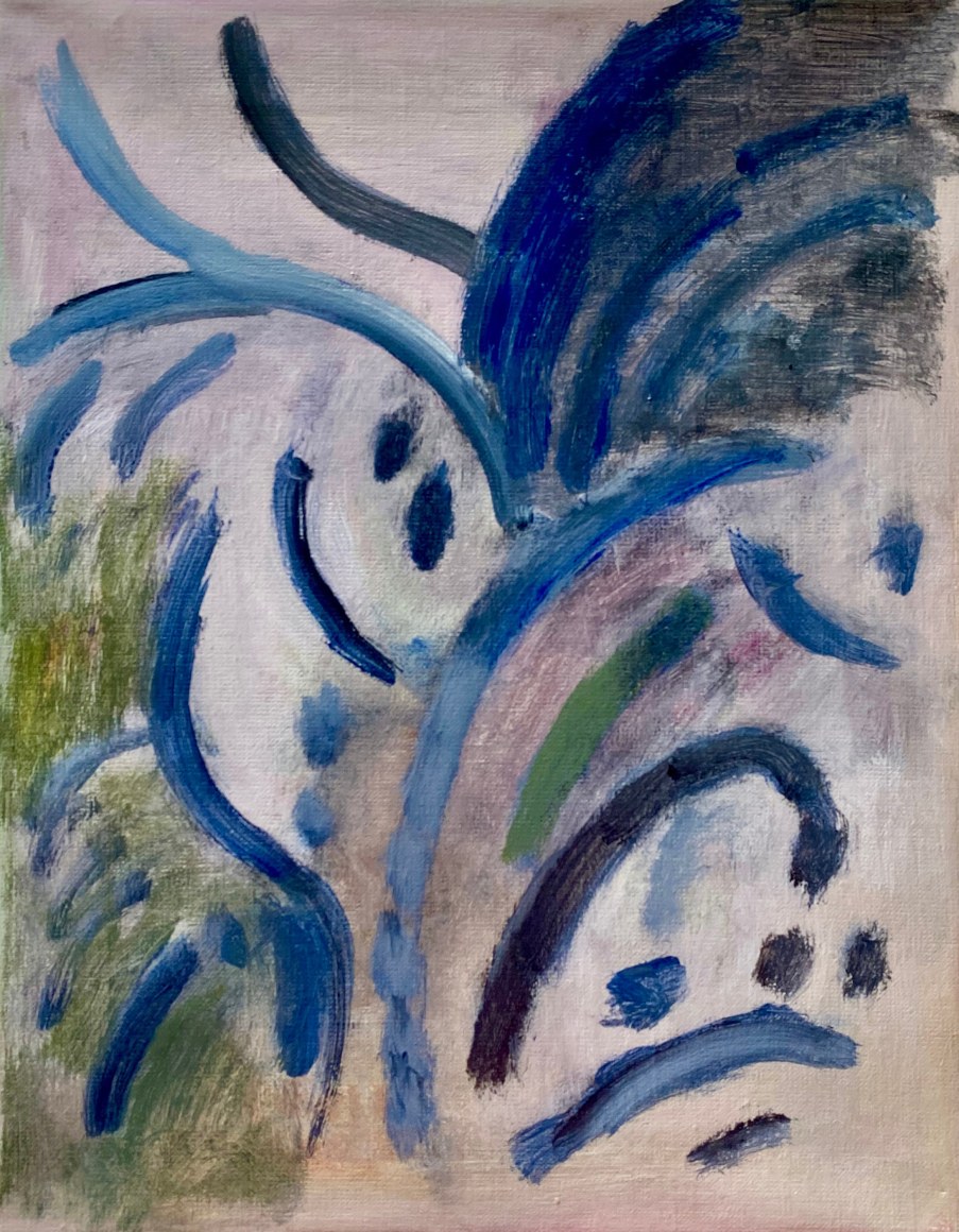 Abstract acrylic on canvas painting by An Hoang