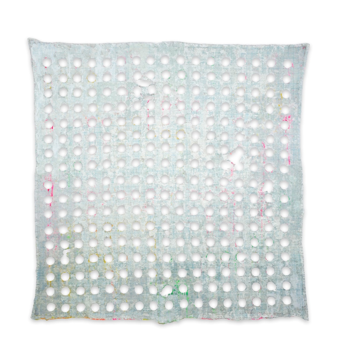 How Can We Really Know, 2017  Deconstructed quilt, cotton batting, cutwork, image transfer and acrylic  74 x 75 inches, unique