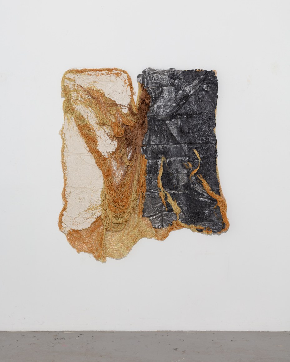 Abstract painting with hammocks, by Randy Shull