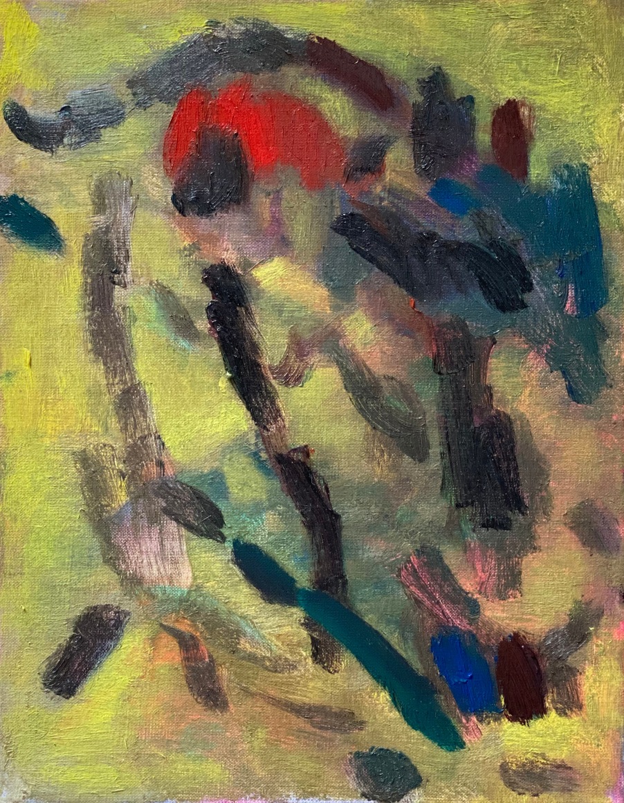 Abstract oil on canvas painting by An Hoang