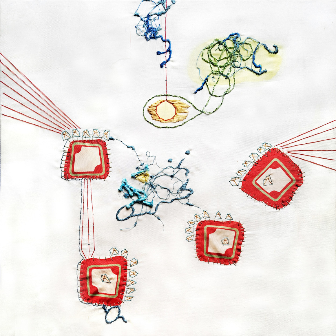 Abstract textile work by Nava Lubelski