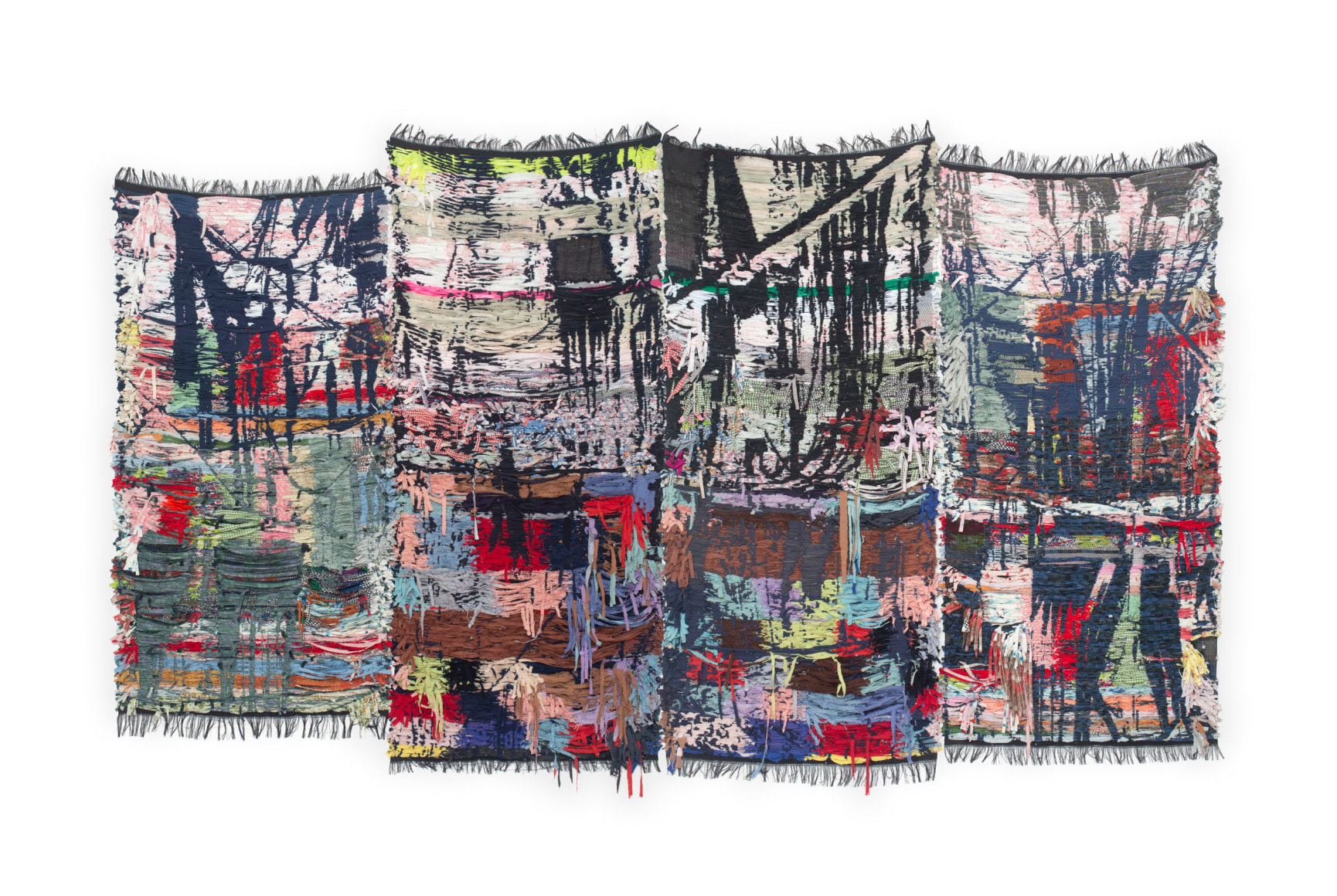 Abstract weaving by Rachel Meginnes