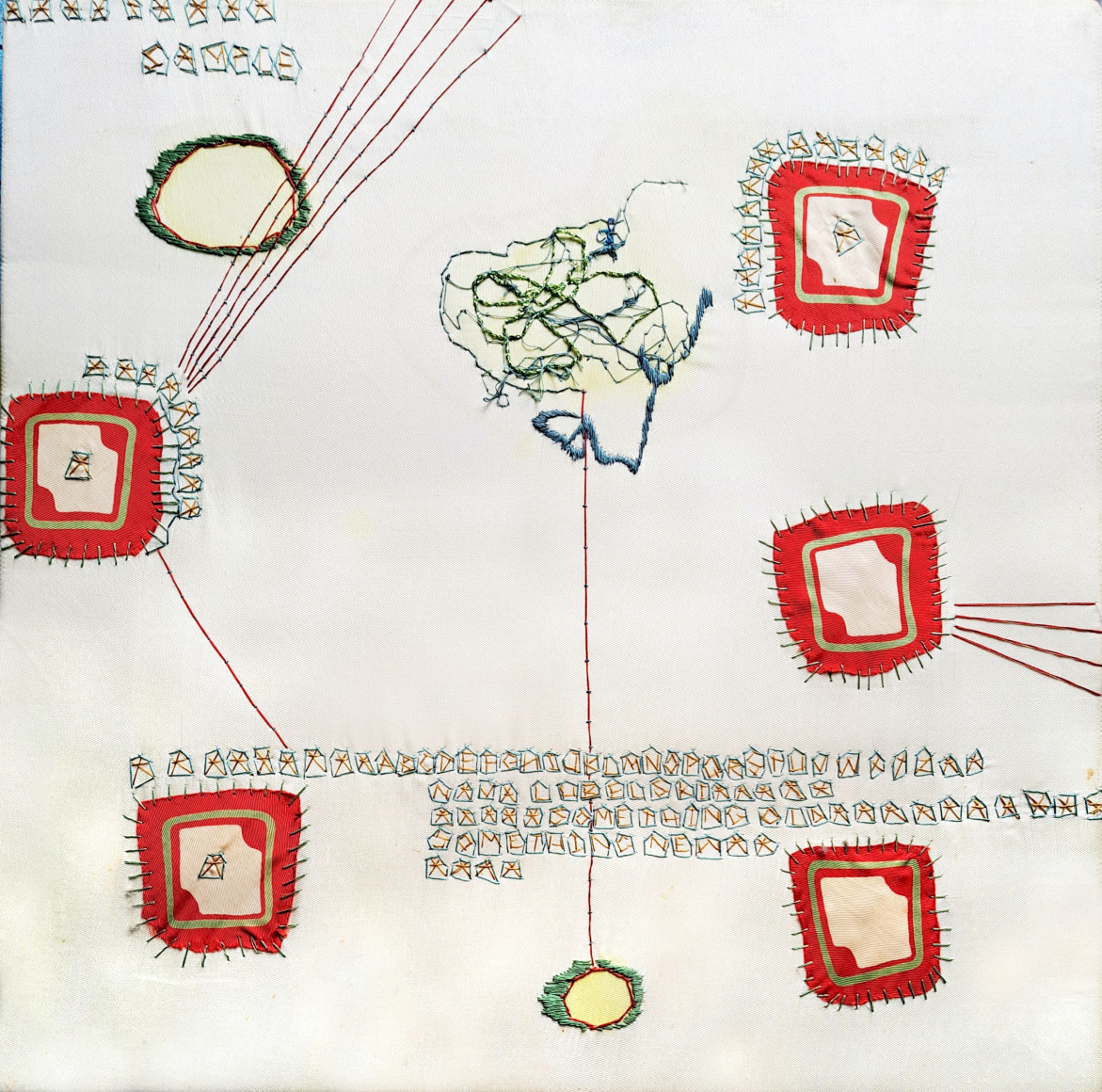 Abstract textile work by Nava Lubelski