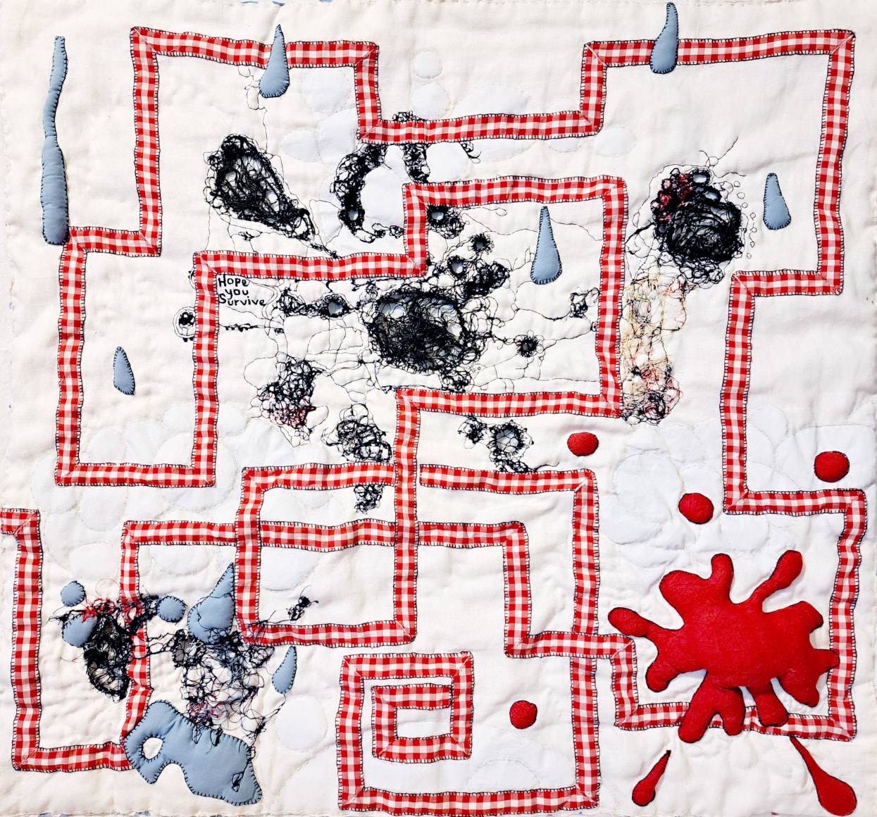 Abstract textile work by Nava Lubelski