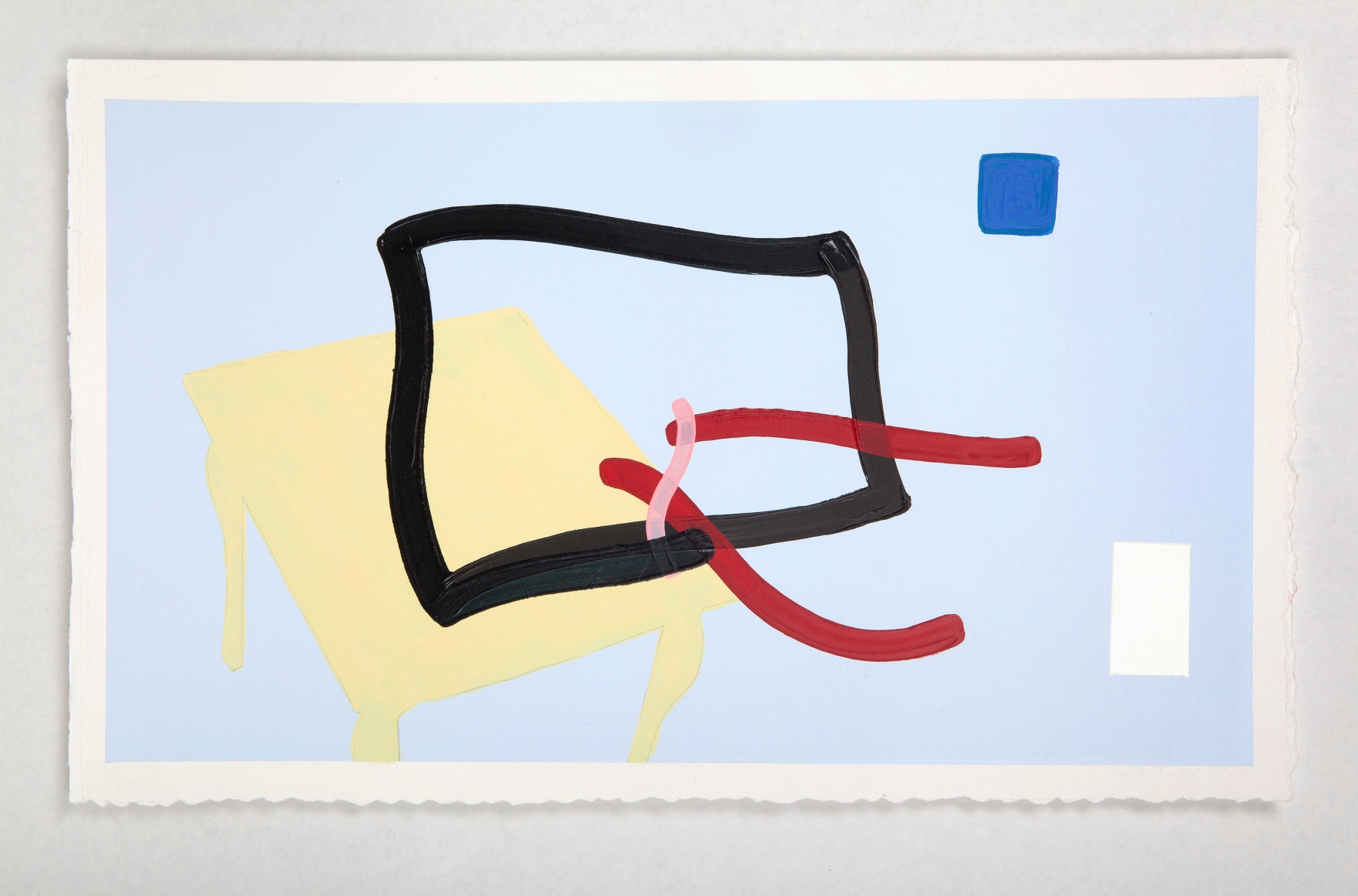 Sharon Louden, Community, 2013, Oil and enamel on paper, 11h x 18w in, Works on paper