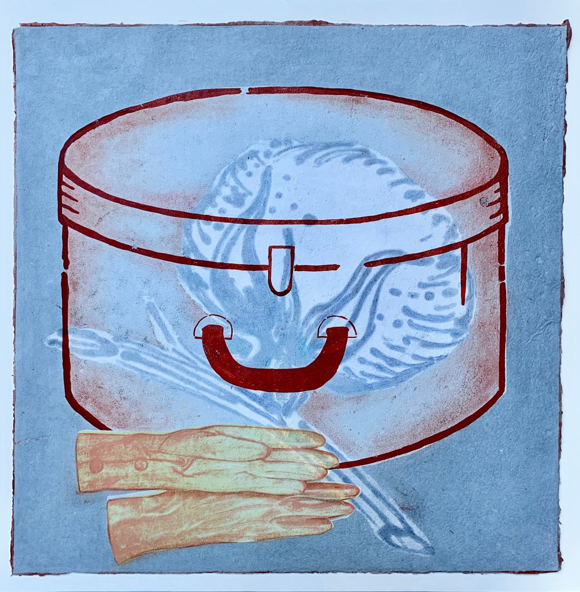 Screenprint on handmade paper, by Georgia Deal