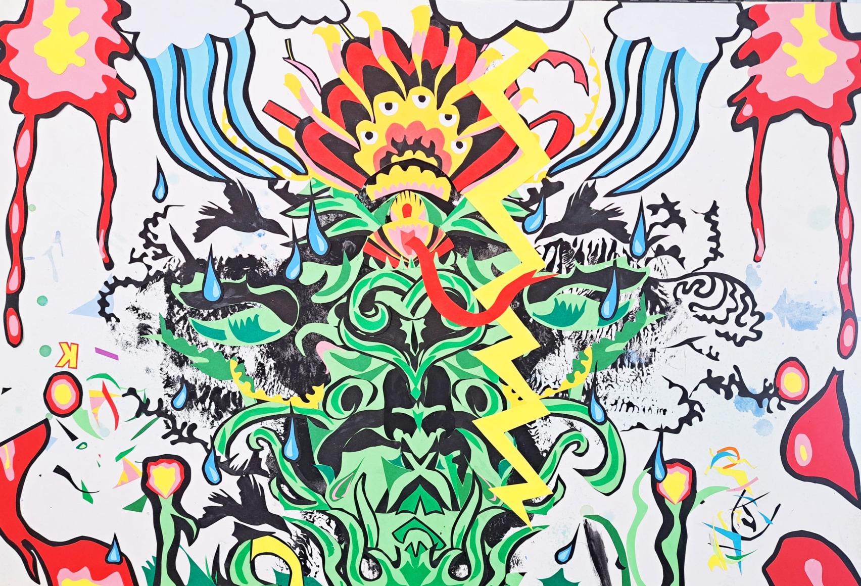 Abstract collage work by Nava Lubelski