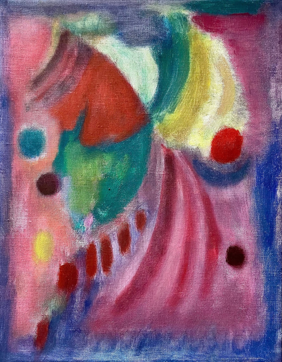 Abstract oil on canvas painting by An Hoang