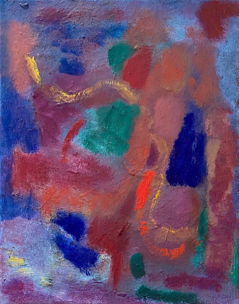 Abstract oil on canvas painting by An Hoang