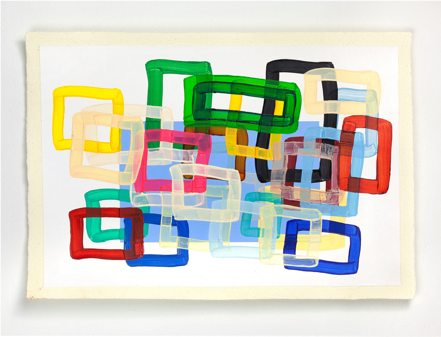 Sharon Louden, Windows, 2016, oil on paper, 8.11 x 11.75 inches