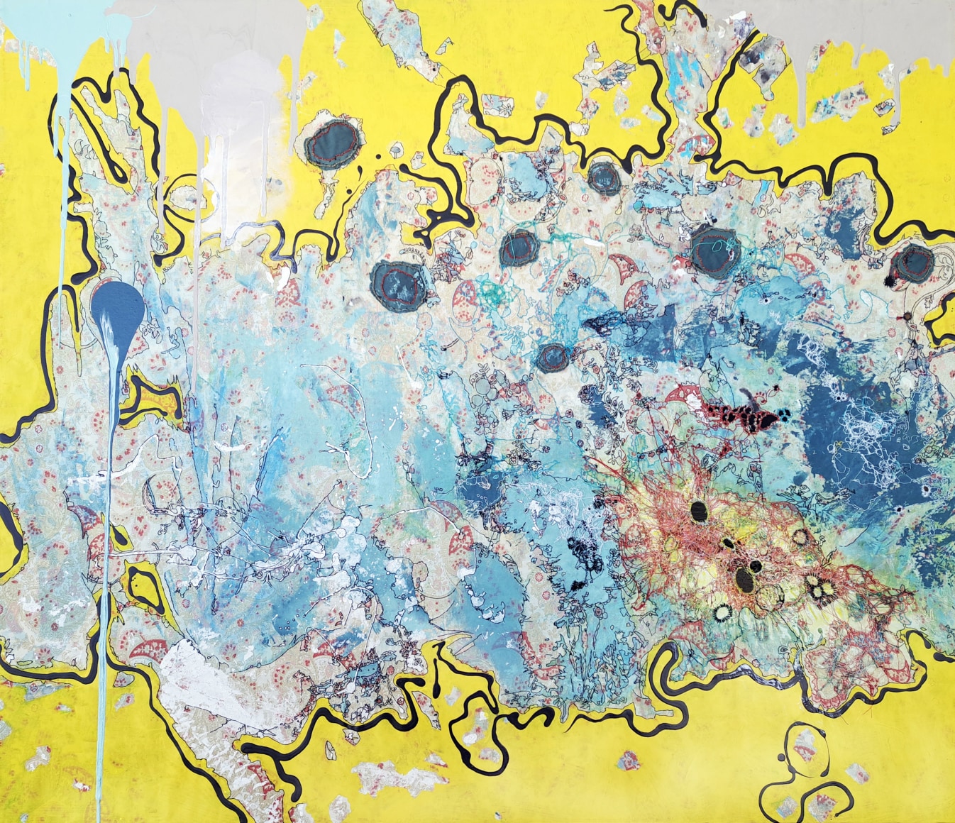 Abstract textile work by Nava Lubelski