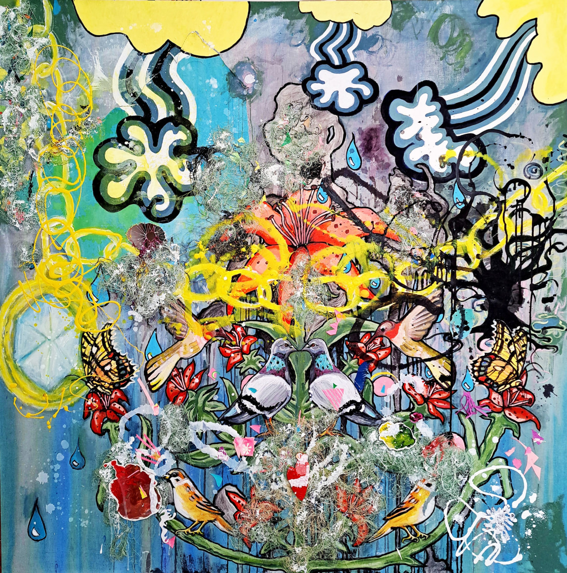 Abstract textile work by Nava Lubelski