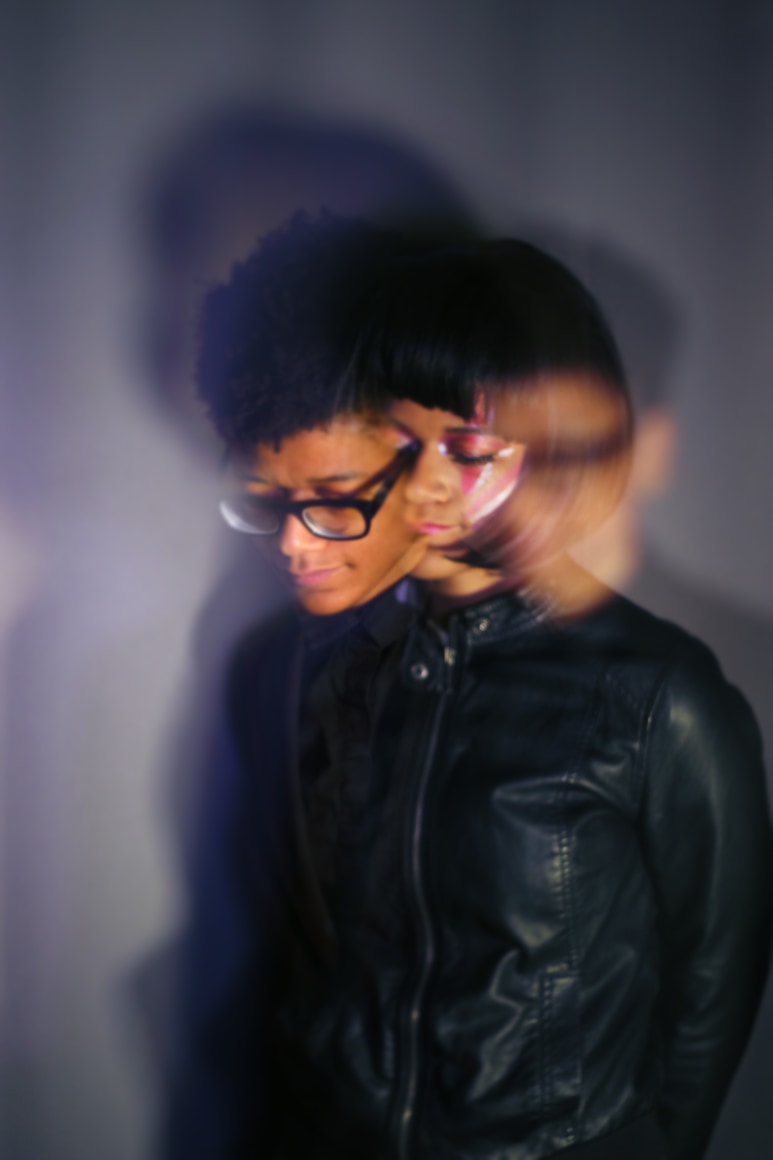 Double exposure portrait, by Liz Trader Williams