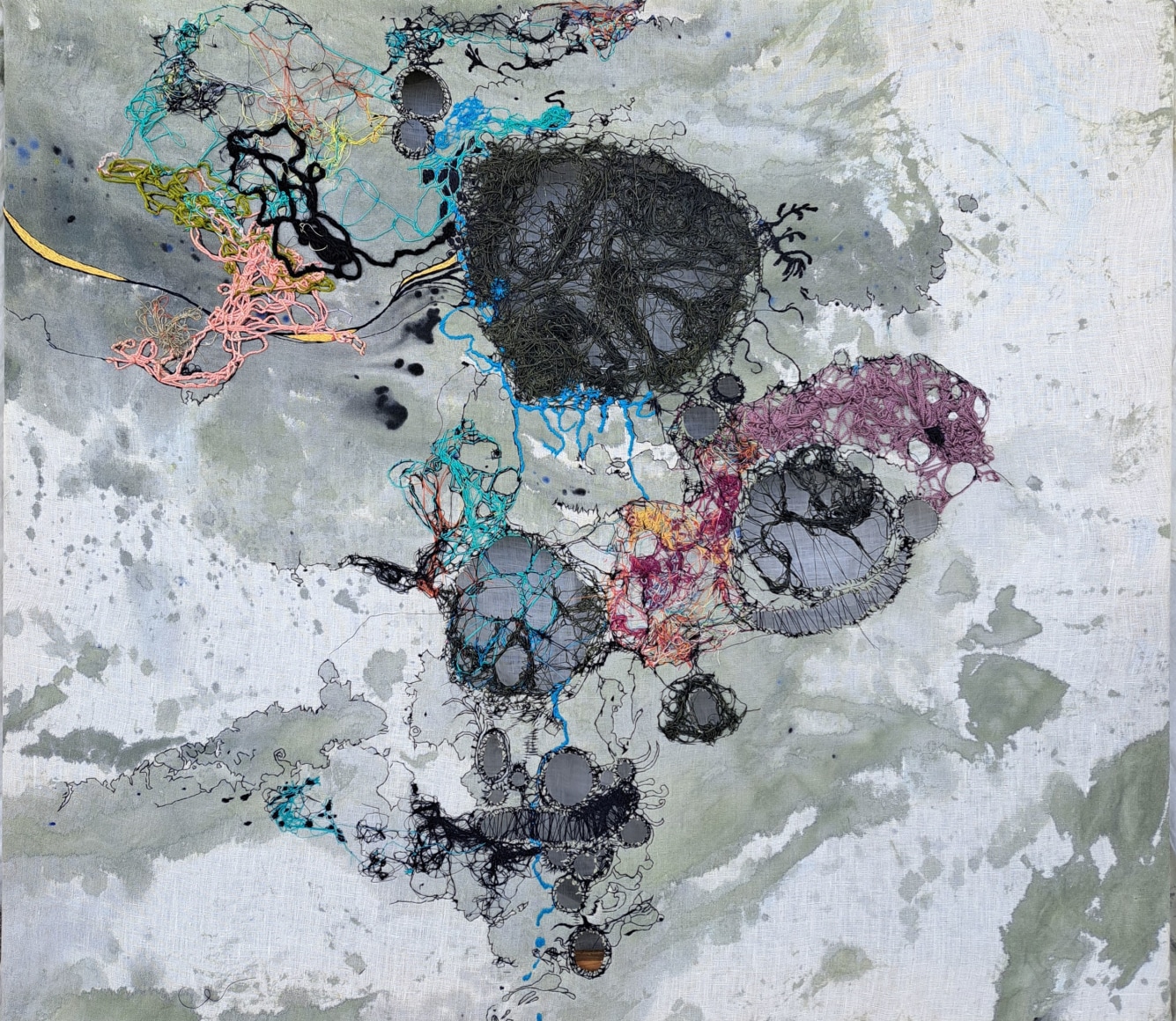 Abstract textile work by Nava Lubelski