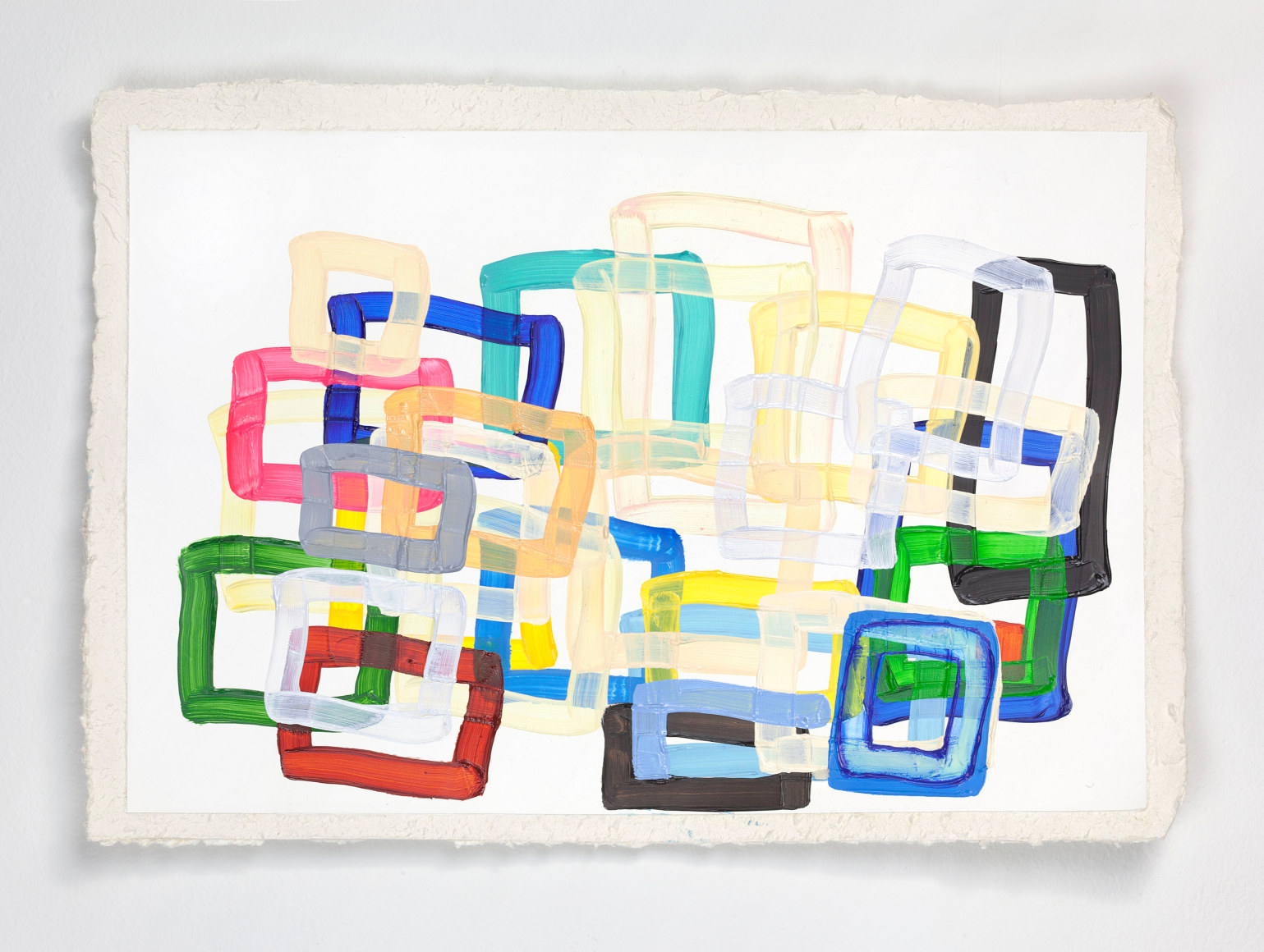 Sharon Louden, Windows, 2016, oil on paper, 8.75 x 12 inches
