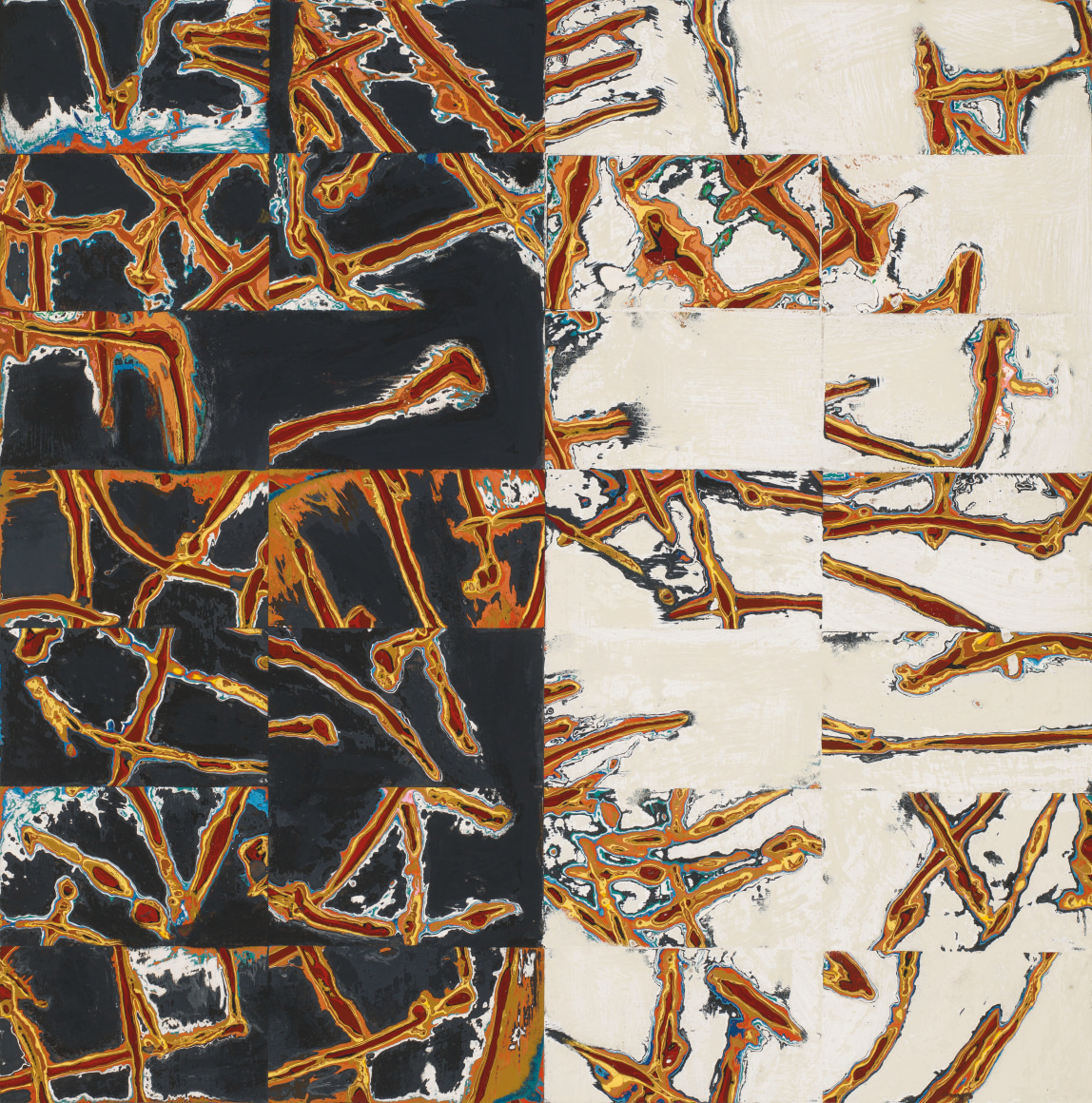 Randy Shull  Divided Square, 2019  acrylic on panel  25h x 25w in