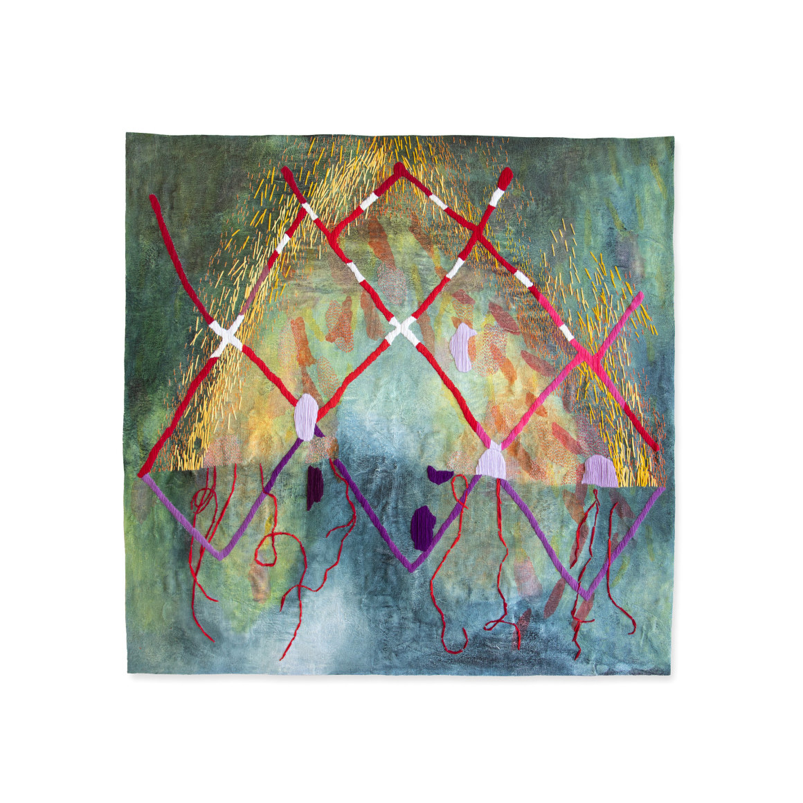 Abstract textile work by Erin E. Castellan