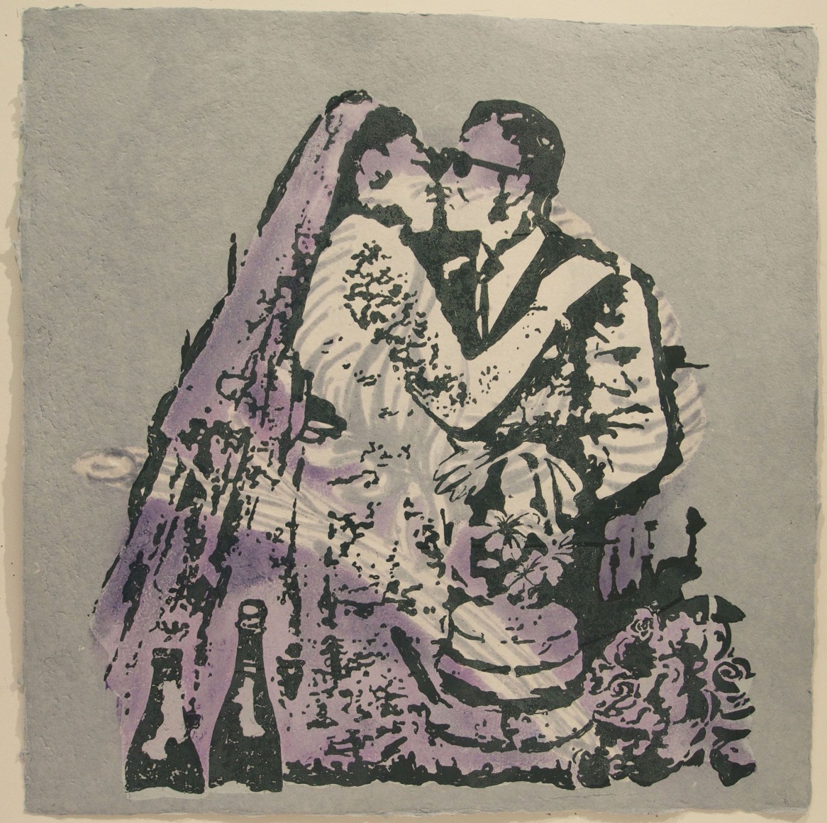 Screenprint on handmade paper, by Georgia Deal