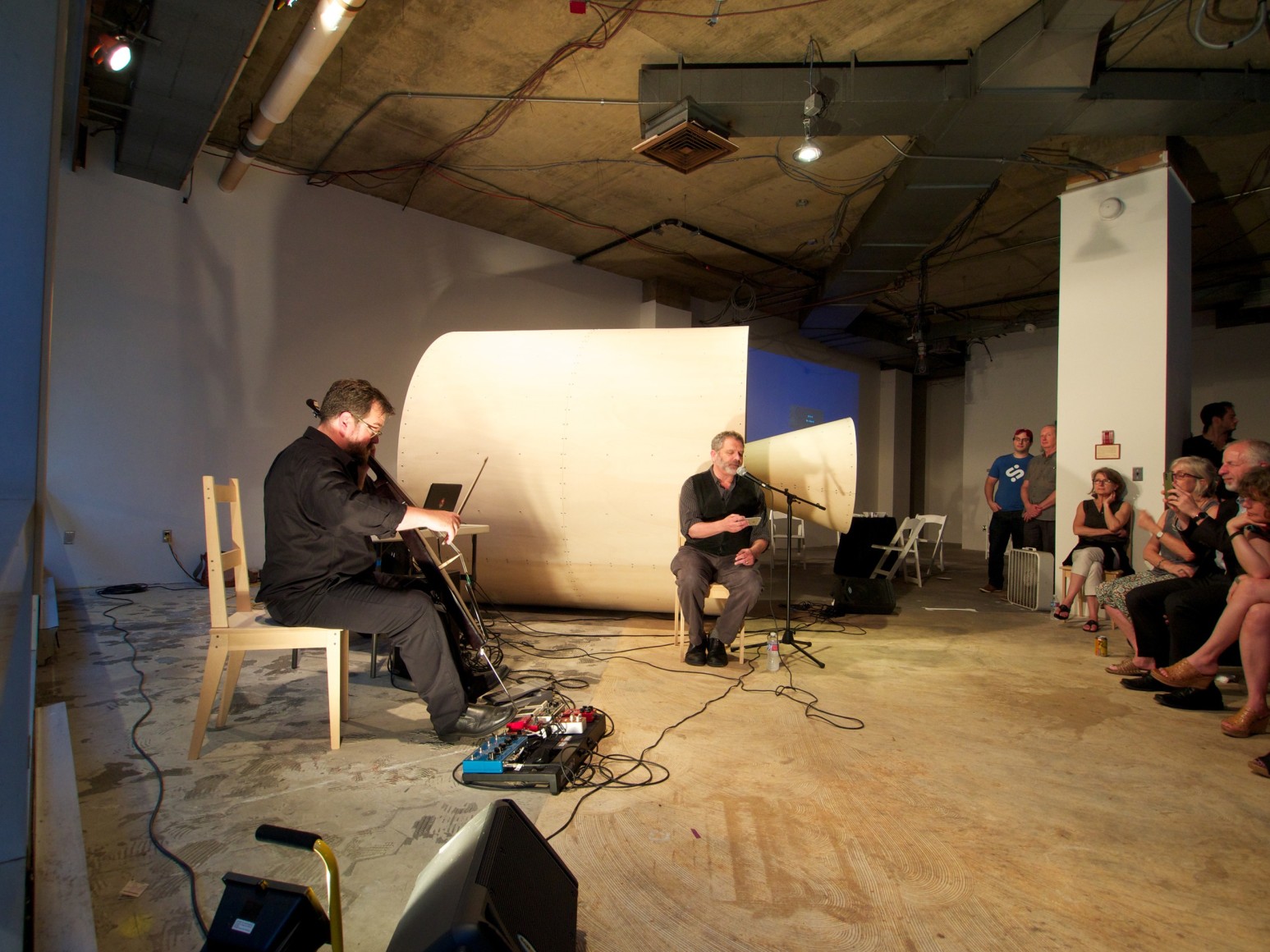 Performance with sculpture "Satelite"