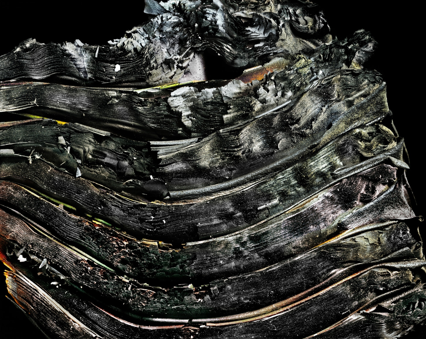 Photograph of Burned book pile