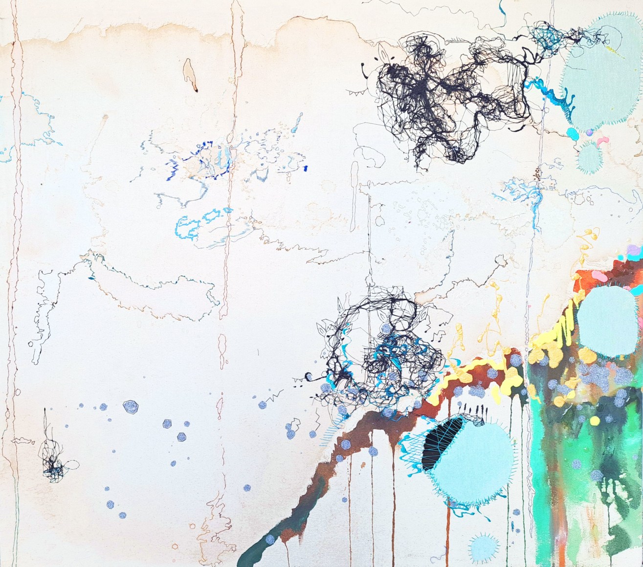 Abstract textile work by Nava Lubelski