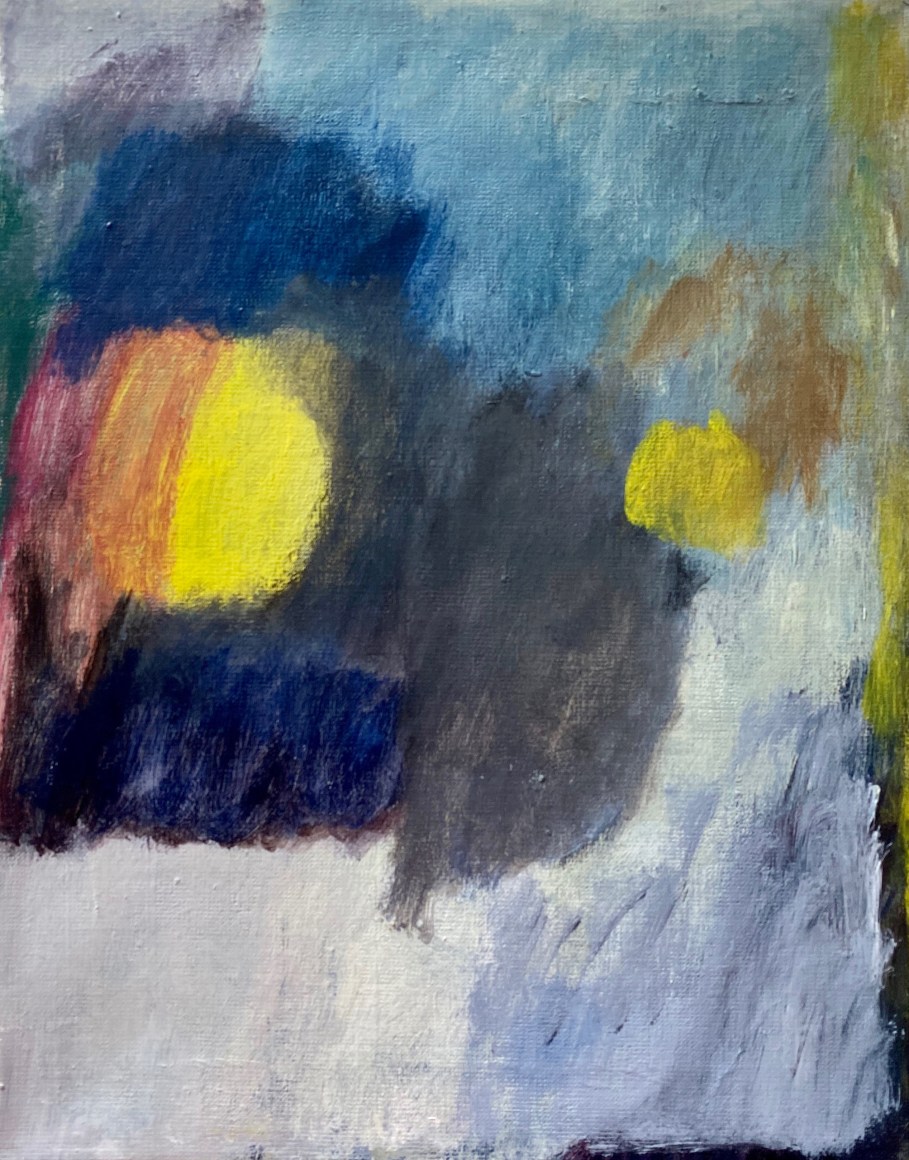 Abstract acrylic on canvas painting by An Hoang