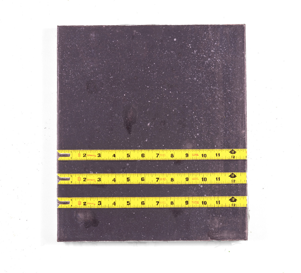Abstract painting with painted tape measure