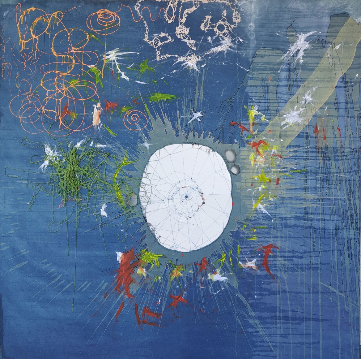 Abstract textile work by Nava Lubelski