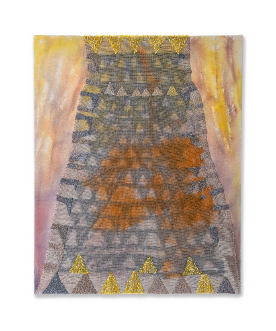 Abstract textile work by Erin E. Castellan