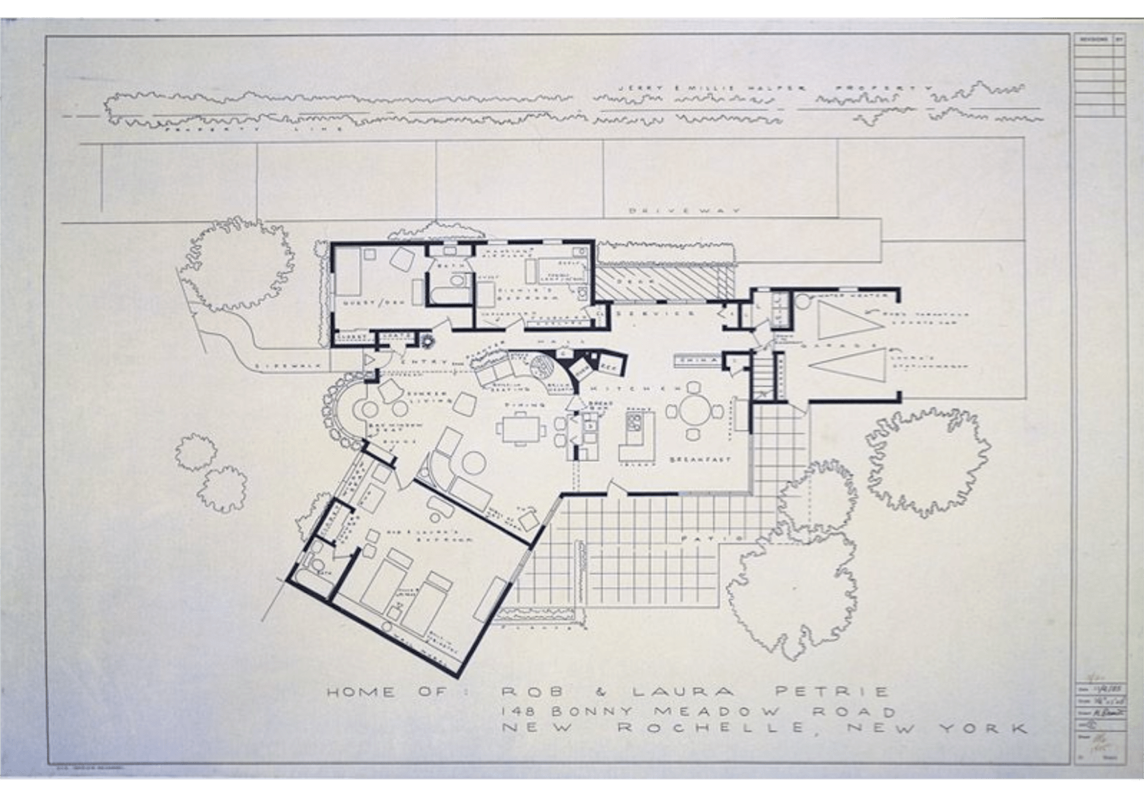 Home of: Rob &amp; Laura Petrie, 148 Bonny Meadow Road, New Rochelle, New York (The Dick Van Dyke Show), 1995
