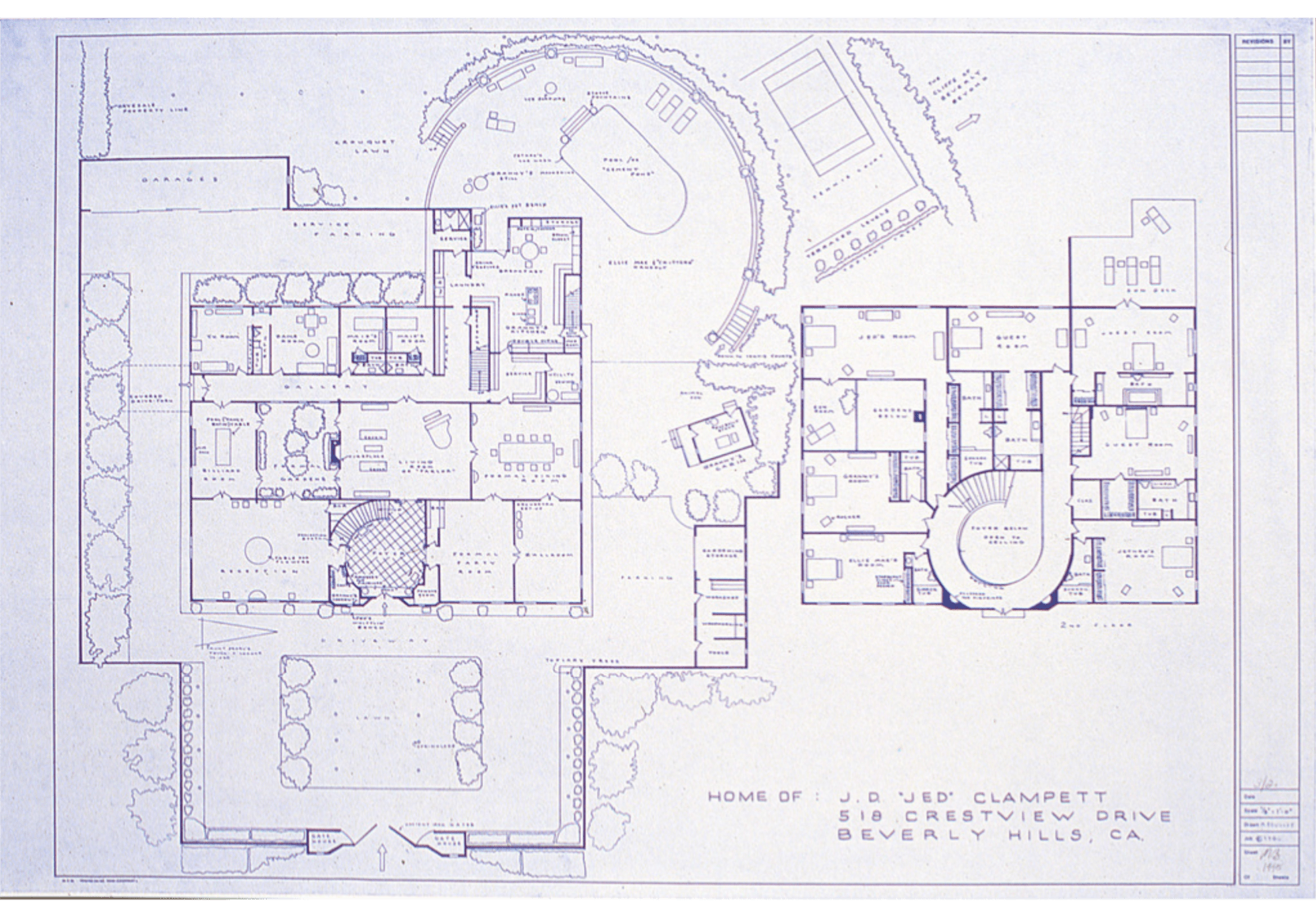 Home of: J.D. &quot;Jed&quot; Clampett, 518 Crestview Drive, Beverly Hills, CA (The Beverly Hillbillies), 1995
