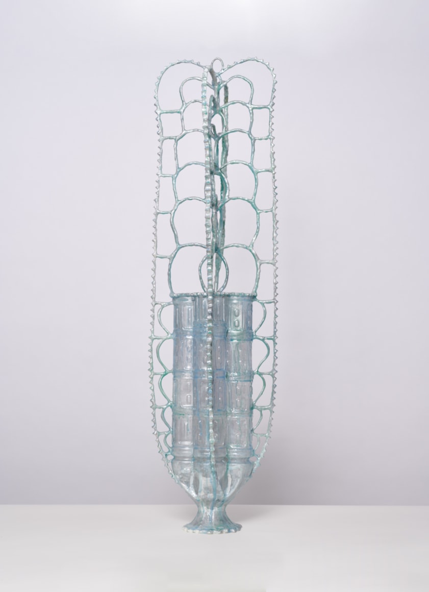 Shari Mendelson (Contemporary), Vessel with Exoskeleton Glasslike, 2018