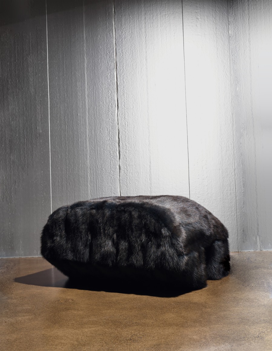 Rick Owens, Single Prong Black Fur, 2018