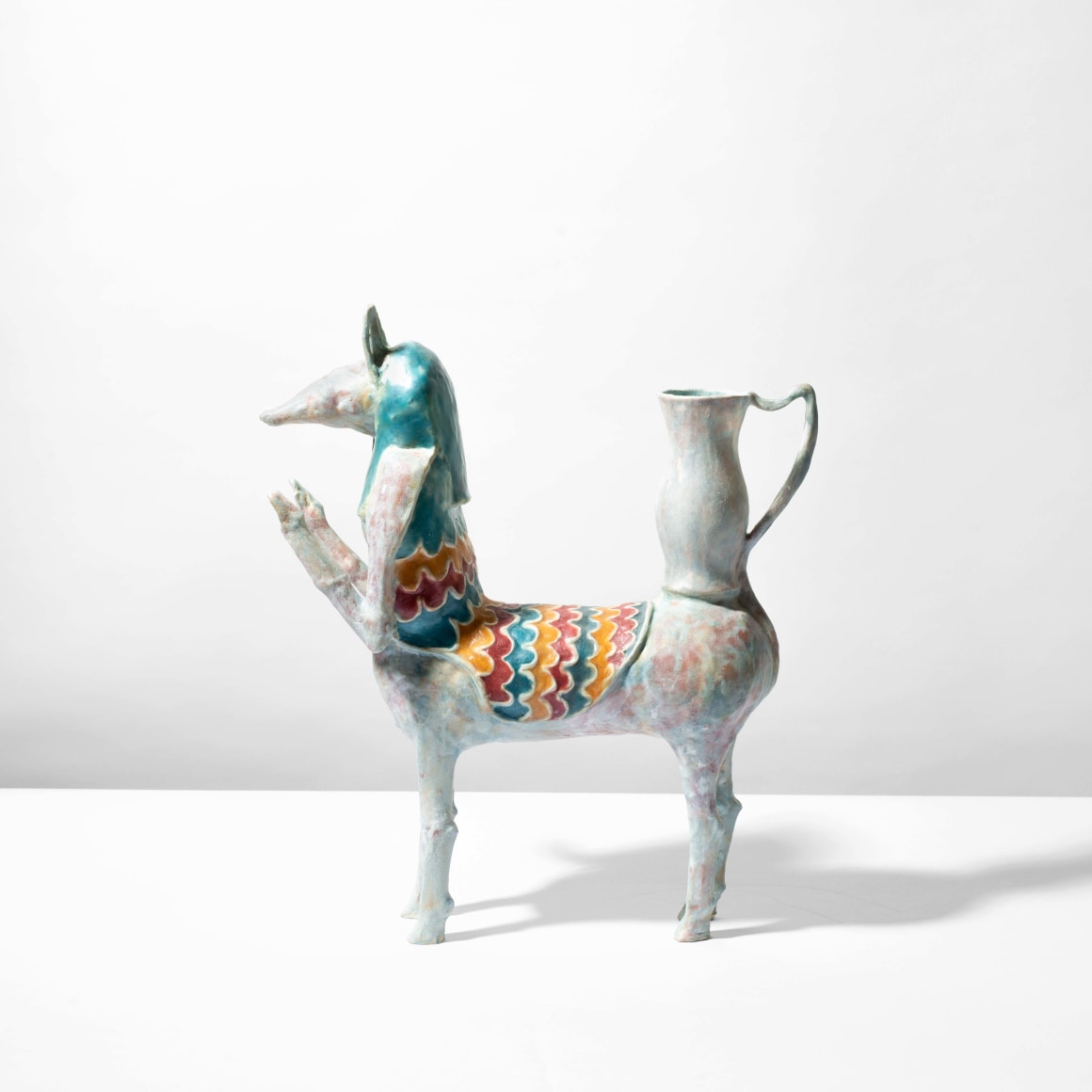 Shari Mendelson (Contemporary), Anubis as a Horse with a Coat`, 2019