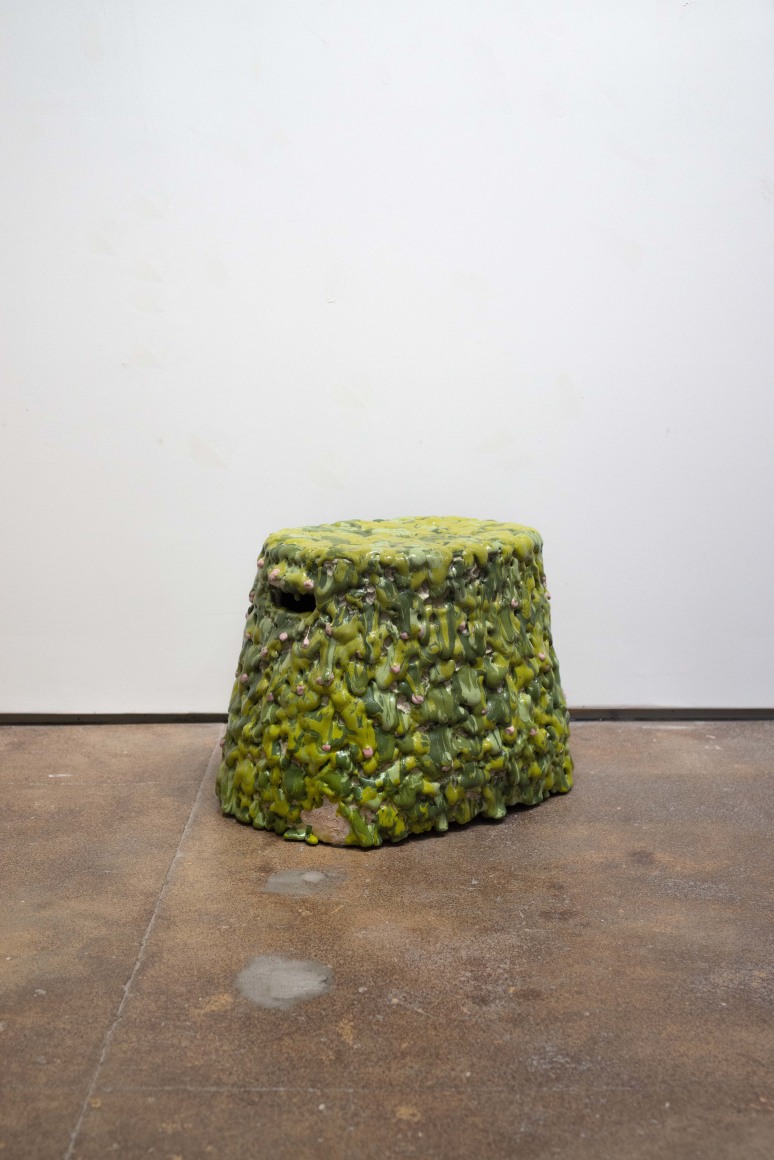 Nick Weddell, Green Stool with Pink Drops, 2021