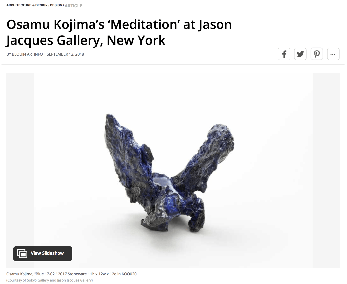 Osamu Kojima&rsquo;s &lsquo;Meditation&rsquo; at Jason Jacques Gallery, New York