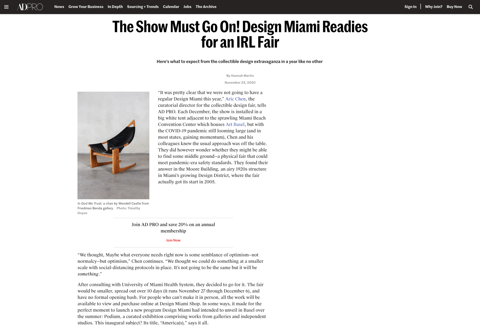 The Show Must Go On! Design Miami Readies for an IRL Fair