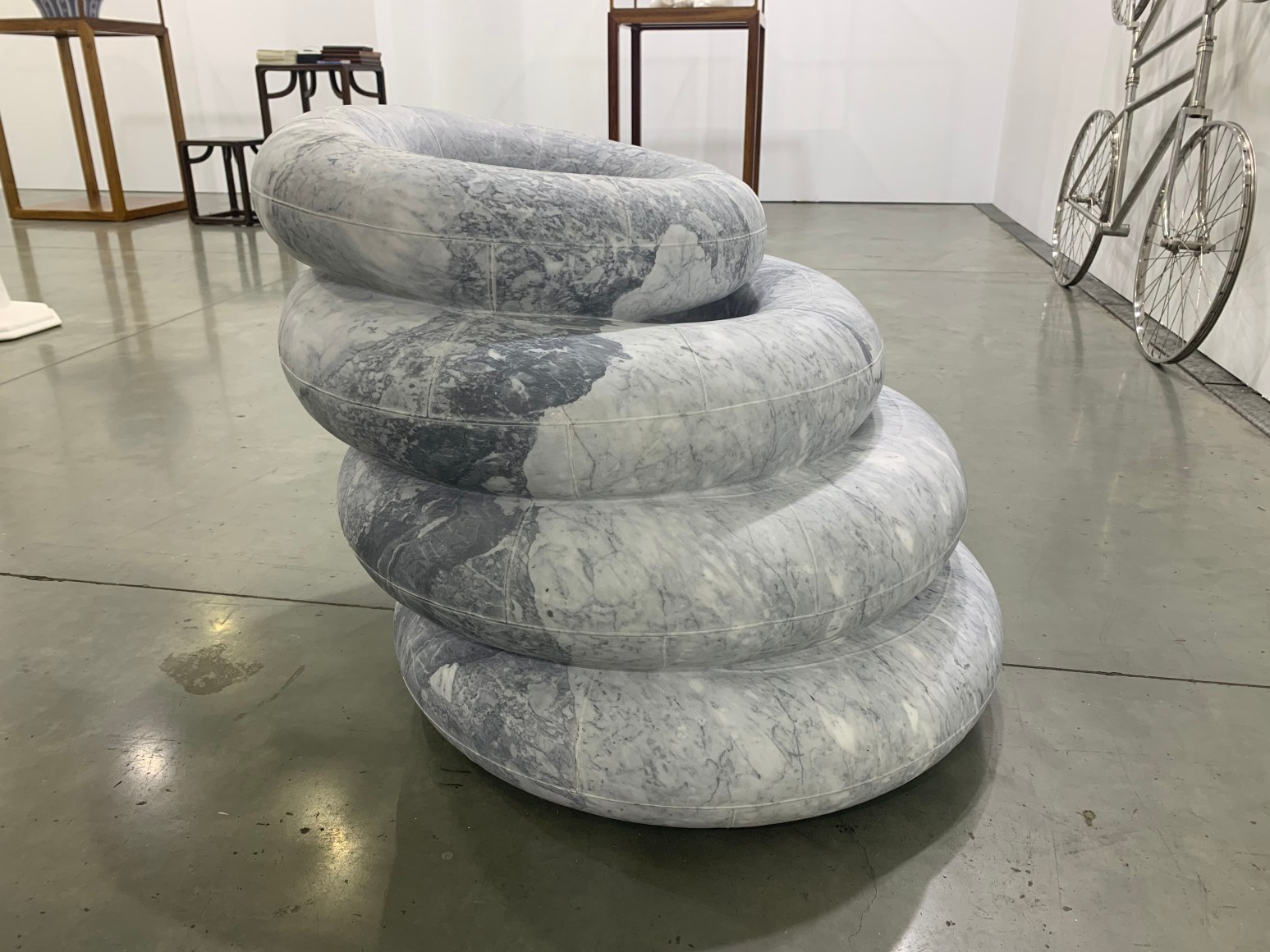 Tyre&nbsp;(2017),&nbsp;installation view.