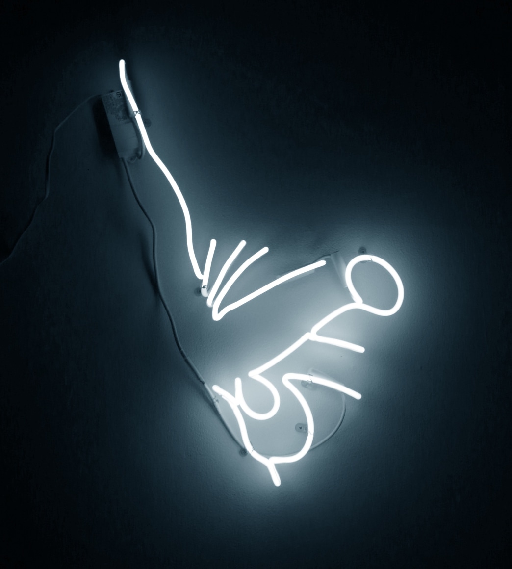 Diu&nbsp;丢 2007 Neon light mounted on board&nbsp;霓虹灯，木板