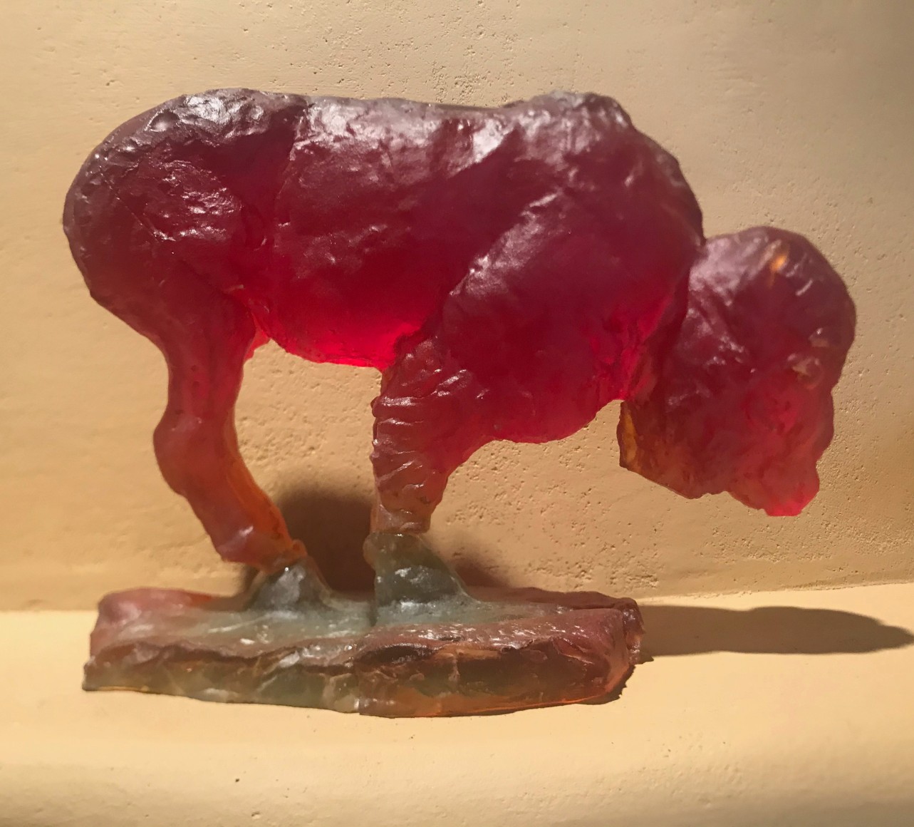 Lost Wax Cast Glass Bison