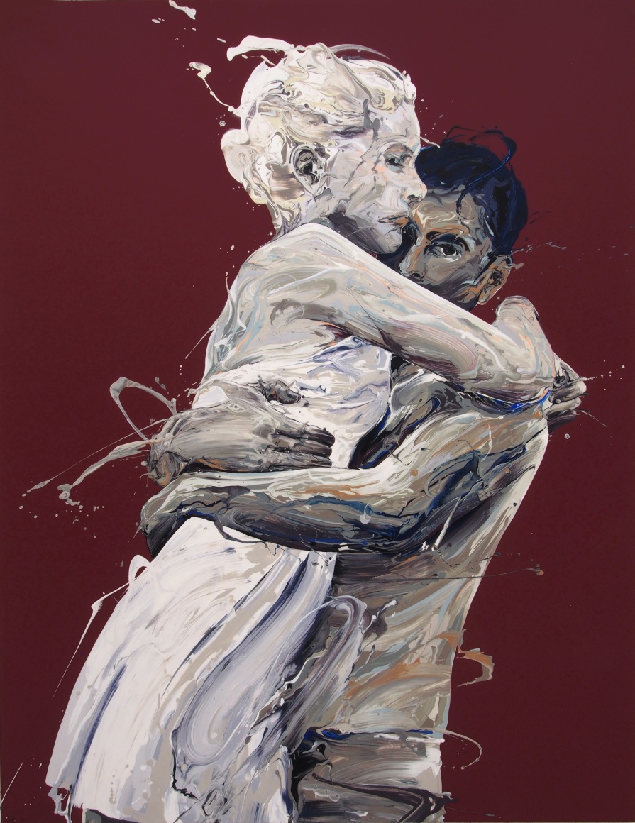 &quot;Transcription 45&quot;, acrylic on canvas, 71&quot; x 55&quot;, 2018