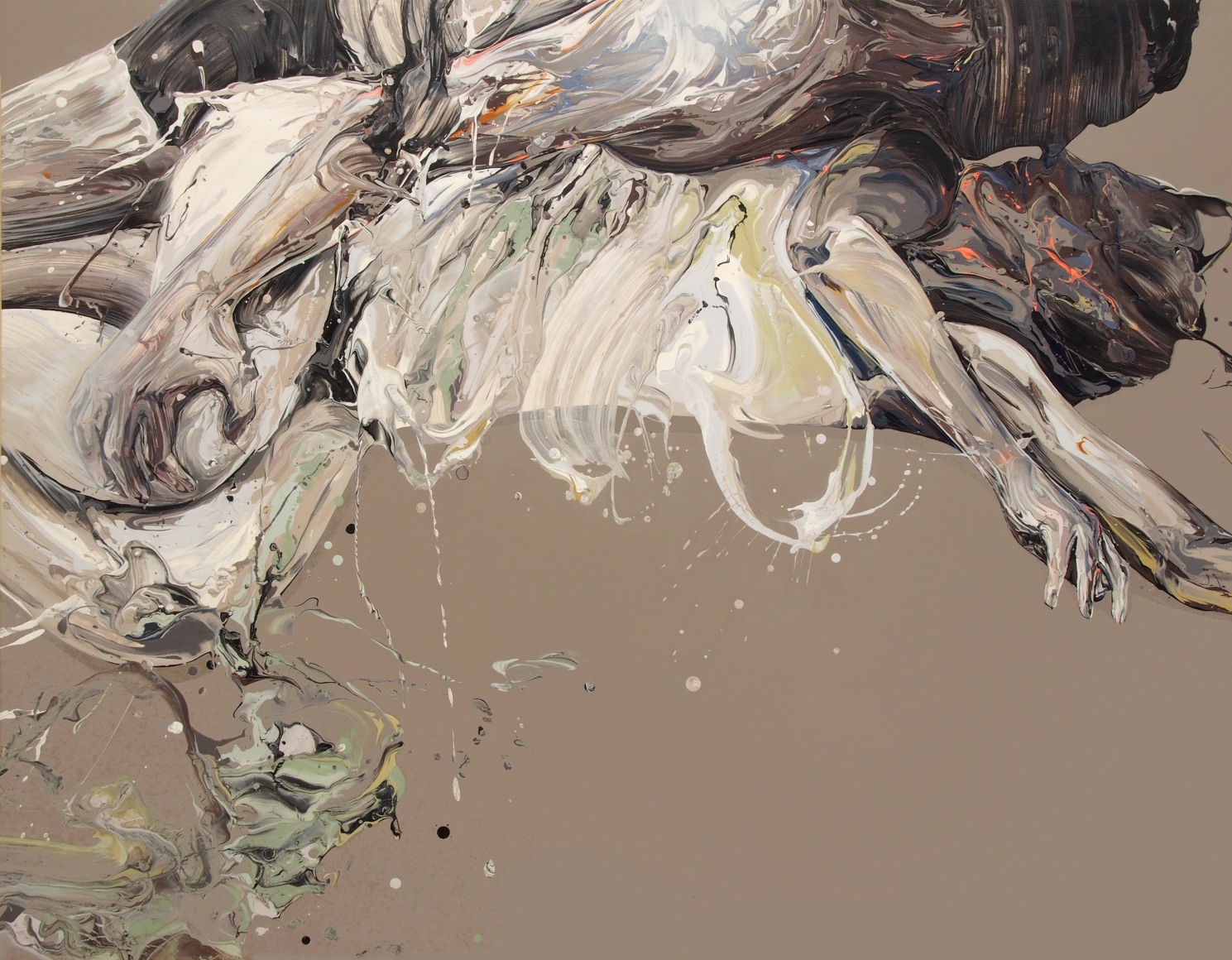 Transcription 55 (Linger), 2018 Acrylic on canvas 43 × 55 in