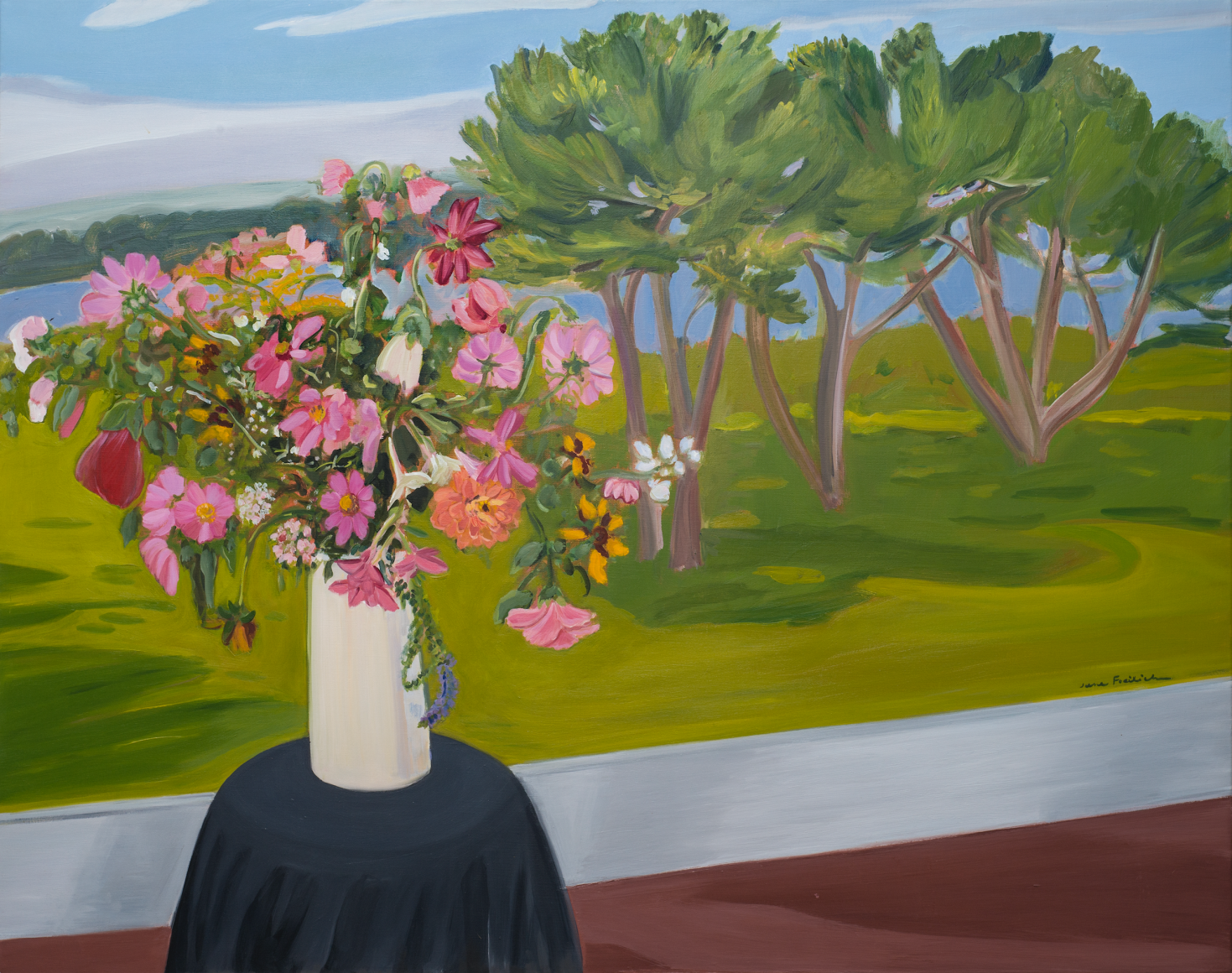 Flowers &amp; Pine Trees