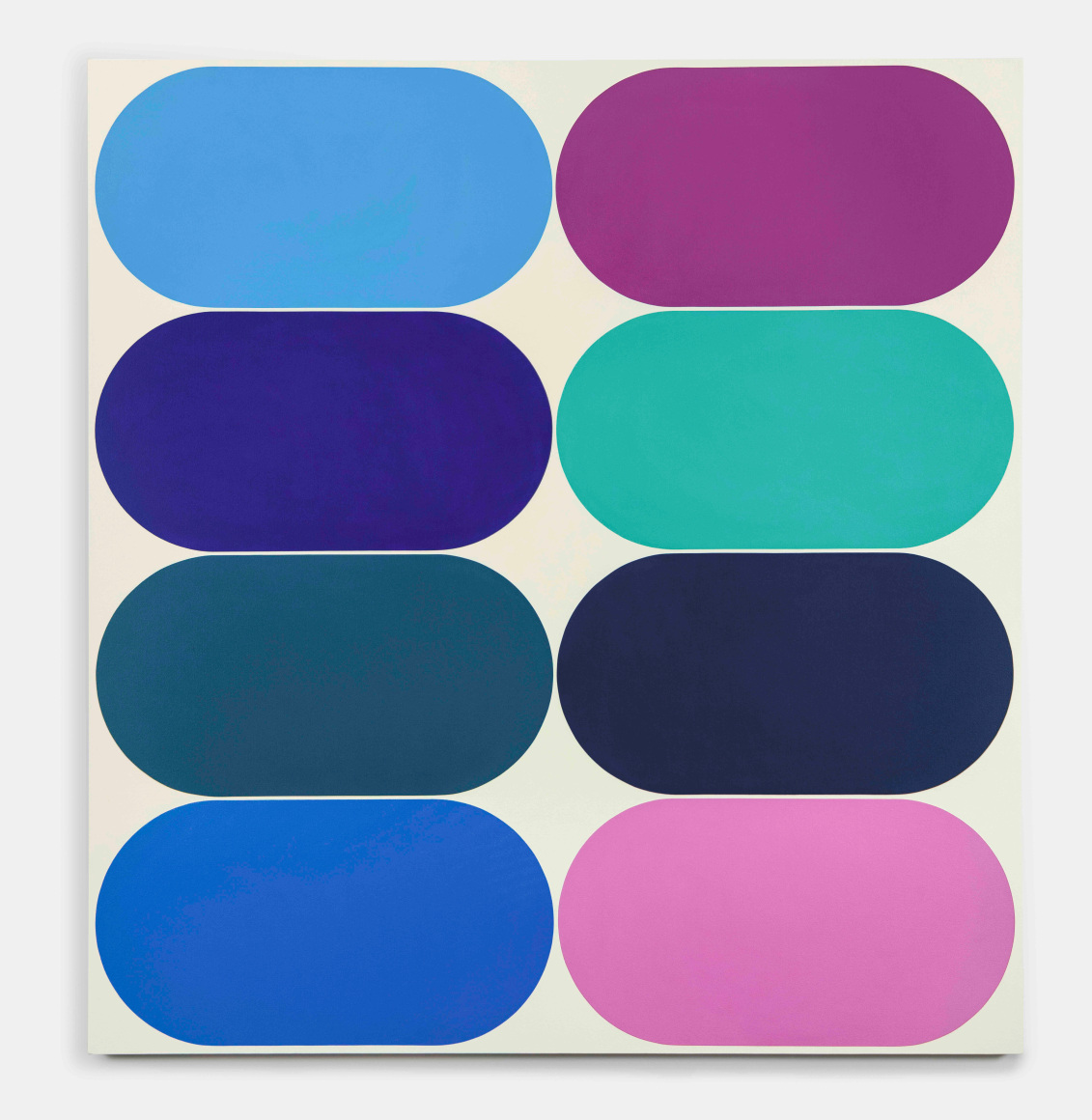 Ruri Yi, Eq.019, 2021, acrylic on canvas, 66 x 62 x 2 inches