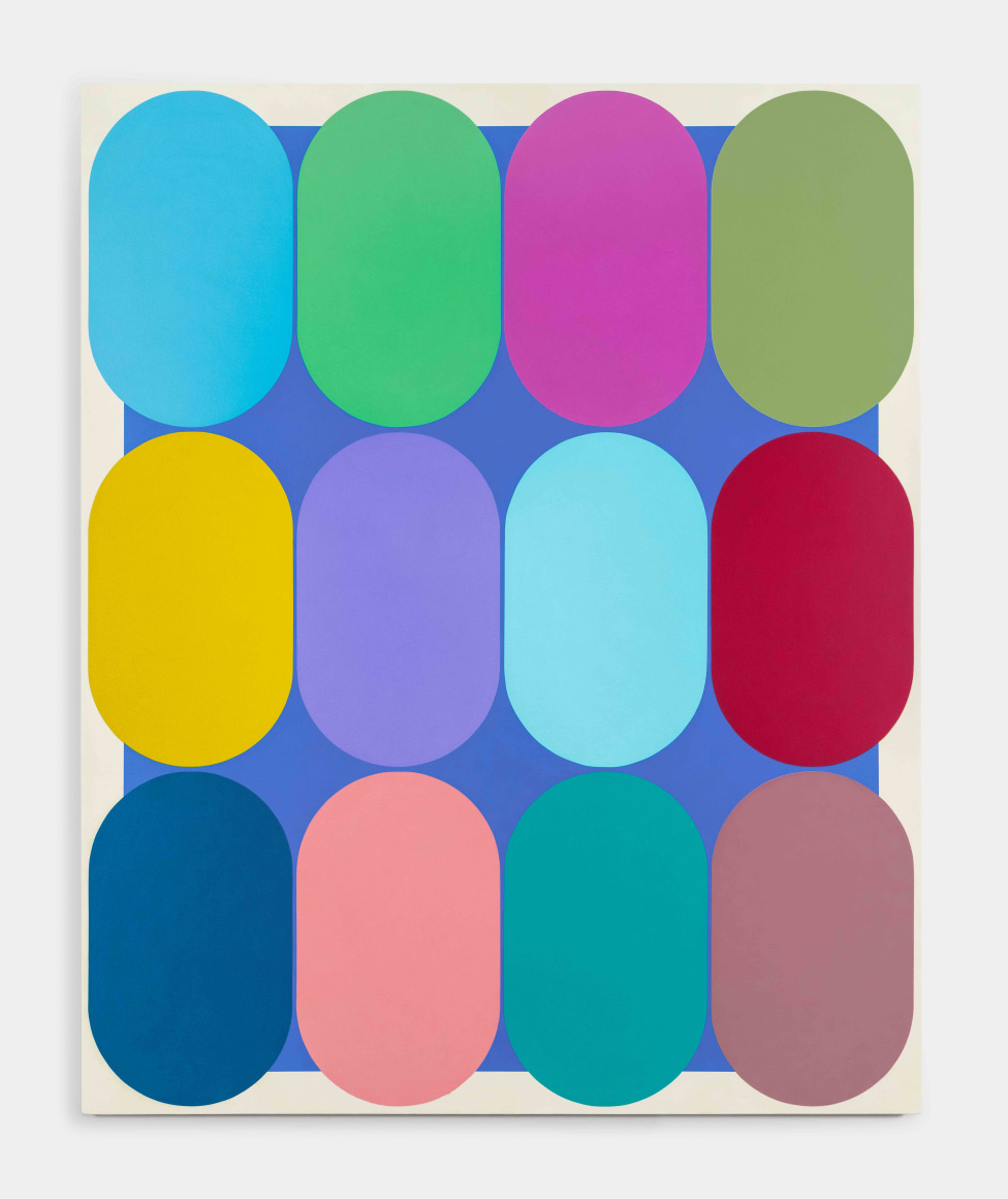 Ruri Yi, Eq.012, 2021, acrylic on canvas, 66 x 54 x 1.25 inches